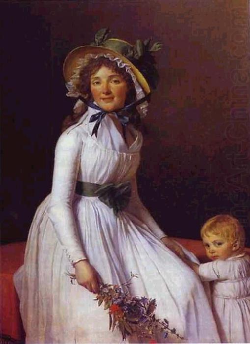 Jacques-Louis David Portrait of Emilie Seriziat and Her Son china oil painting image